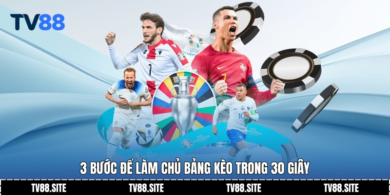 3 bước để làm chủ bảng kèo trong 30 giây